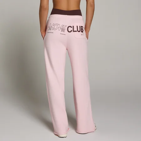 MP Damen Move Club Graphic Lightweight Loopback Straight Leg Joggers - Blush