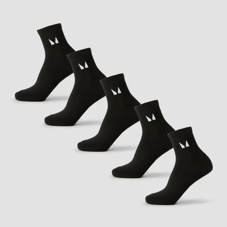 MP Unisex Knöchelsocken (5er-Pack) - Schwarz