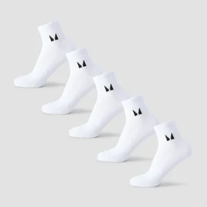 MP Unisex Knöchelsocken (5er-Pack) - Weiß - Size UK 2-5