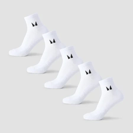 MP Unisex Knöchelsocken (5er-Pack) - Weiß
