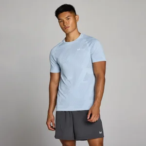 MP Herren Tempo Pillar Graphic Seamless T-Shirt – Breeze Blue - Size XS