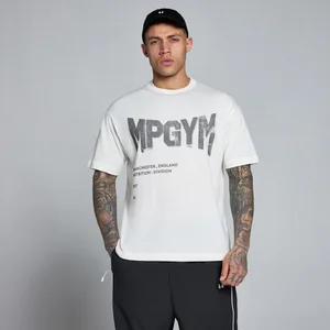 MP Herren Lift Burnout Baumwolle Grafik-T-Shirt - Retro Weiß - Size M