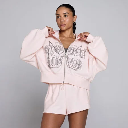 MP Damen Lift Graphic Lifestyle Hoodie mit Reißverschluss - Babyrosa