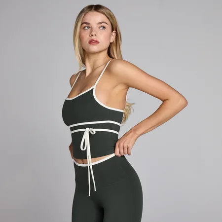 MP Damen Tempo Contrast Tie Top - Schwarz Verwaschen