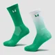MP Laufsocken (2er-Pack) – Ombré Zesty Green/Light Lime gestreift