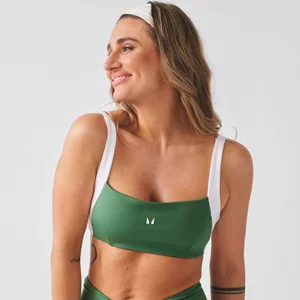 MP Damen X Tatiana Contrast Twist Back Sport-BH - Palm Green - Size XS