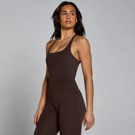 MP Damen Tempo Strappy Racerback Top - Kakao