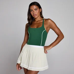 MP Damen Tempo Contrast Strappy Racerback Top - Renngrün - Size XS