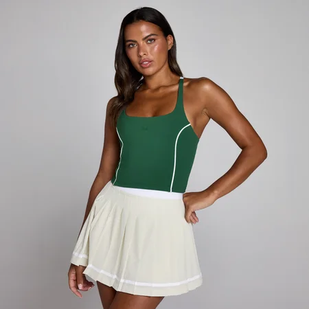 MP Damen Tempo Contrast Strappy Racerback Top - Renngrün