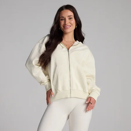 MP Damen Basics Hoodie mit Reißverschluss – Coconut