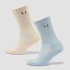 MP Reflektierende Laufsocken (2er-Pack) – Buttergelb/Babyblau
