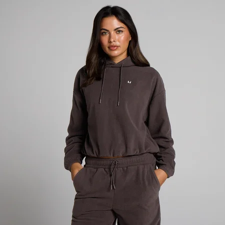 MP Damen Fleece-Hoodie – Kakao