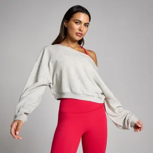 MP Damen Off The Shoulder Sweatshirt - Grau meliert - Size S