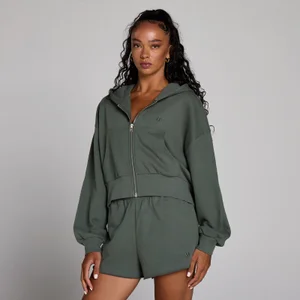 MP Damen Lifestyle Zip-Through-Hoodie – Wolkengrün - Size XS