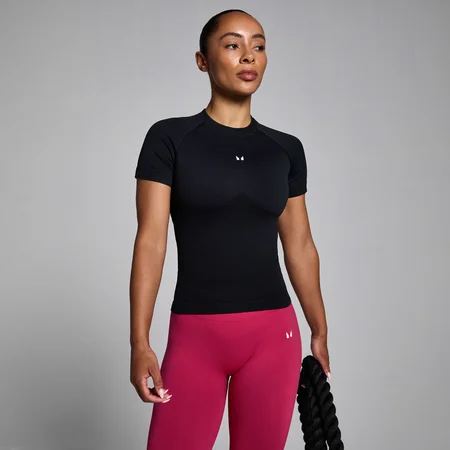 MP Damen Lift Seamless Body Fit T-Shirt - Schwarz