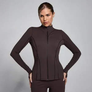 MP Damen SculptForm Durchgehende Reißverschlussjacke - Kakao - Size XS