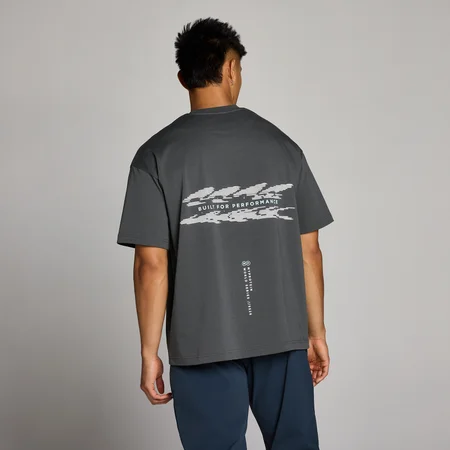 MP Herren Hybrid Built For Performance Grafik-T-Shirt – Dunkelgrau