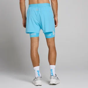 MP Herren Hybrid Lightweight 5" 2-in-1 Shorts - Cerulean Blue - Size XS