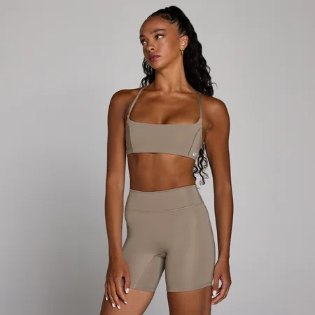 MP Damen Training Sport-BH mit offenem Rücken – Light Taupe