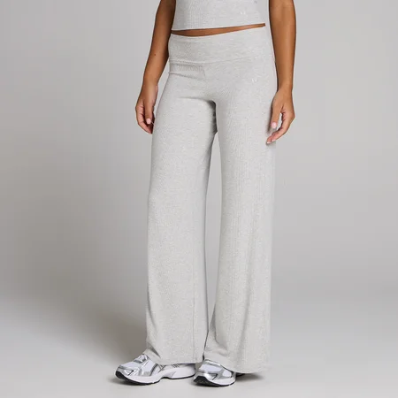 MP Gerippte Wide-Leg-Leggings für Damen – Grau meliert