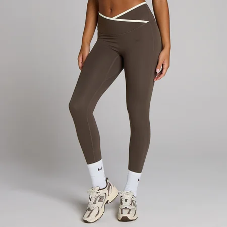 MP Damen Tempo Contrast Leggings - Schokolade