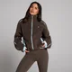 MP Damen-Fleecejacke mit Bindungsdetails und Reißverschluss - Schokolade