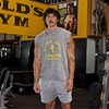 MP X Gold's Herren Washed Graphic Oversized Tank - Steel Blue