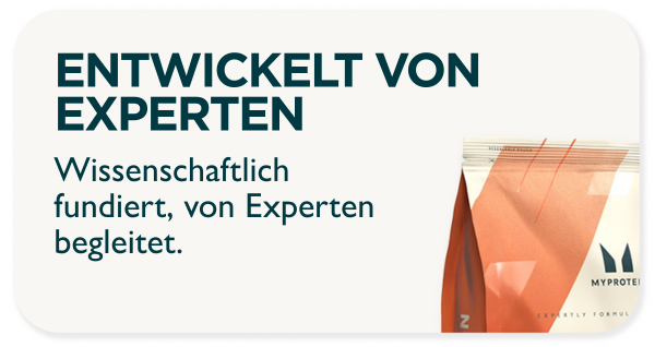 VON ERNÄHRUNGSWISSENSCHAFTLERN ENTWICKELT. Unsere Produkte basieren auf der Expertise von Ernährungswissenschaftlern.