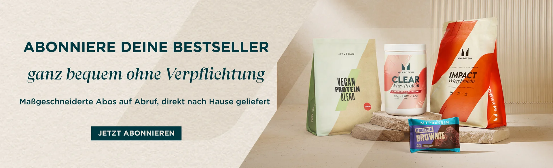 Abonniere deine Bestseller ganz bequem ohne Verpflichtung. Maßgeschneiderte Abos auf Abruf, direkt nach Hause geliefert.